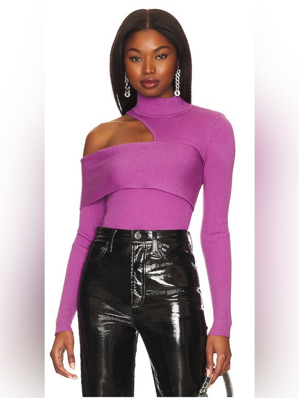 NBD Kiera sweater S orchid cutout NWOT